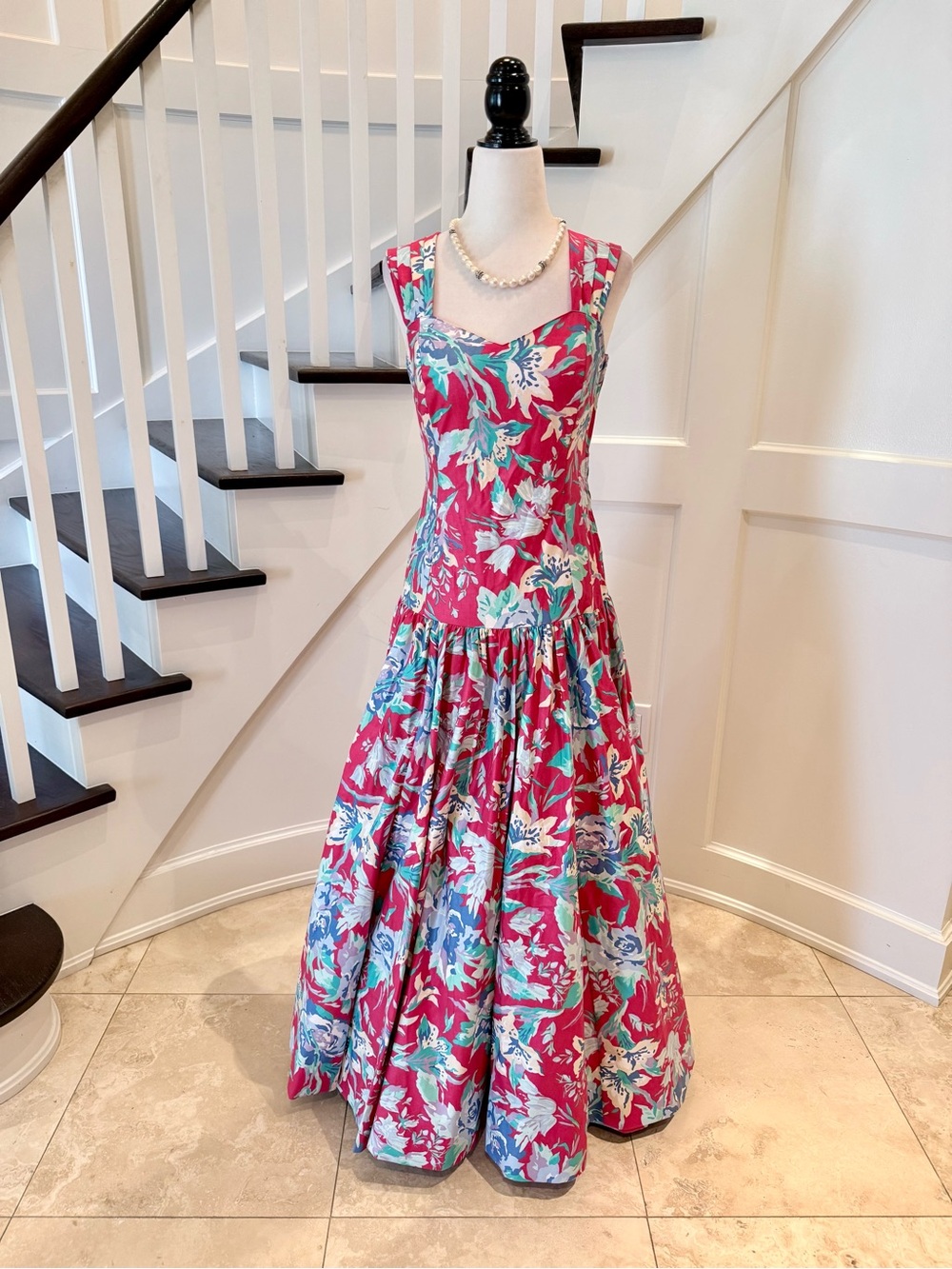 Vintage Laura Ashley Floral Chintz Dress, Size 8 - Picture 3 of 17